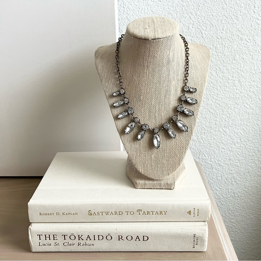 Necklace clear crystal rhinestone statement necklace party